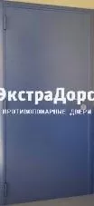 Противопожарная дверь синяя беспороговая