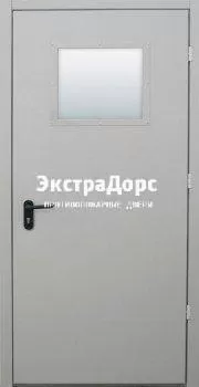 Противопожарная дверь с окном EI 60 ДПМО-01-60 однопольная