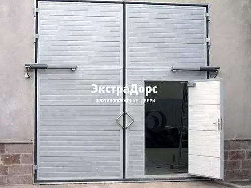Автоматические противопожарные распашные ворота