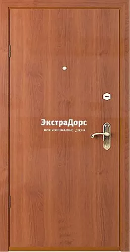 Противопожарная дверь однопольная с мдф орех