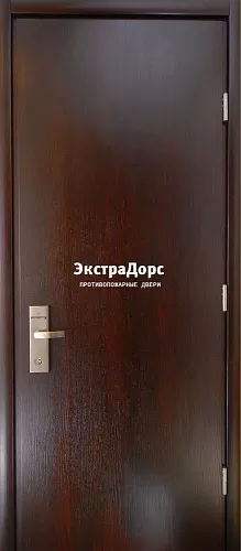 Противопожарная дверь одностворчатая с мдф темный орех