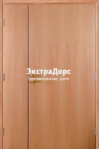 Противопожарная дверь двупольная с мдф вишня