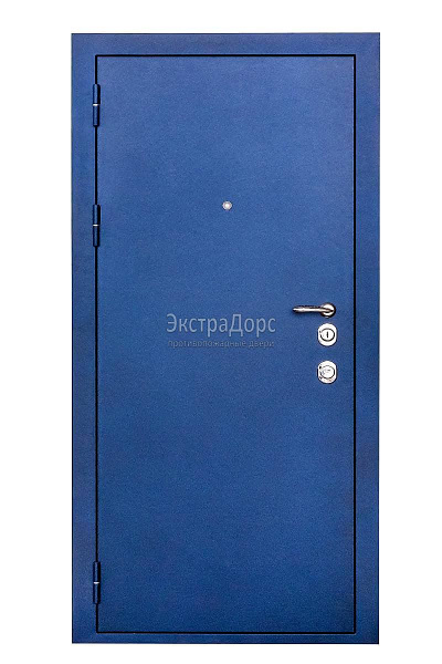 Противопожарная уличная дверь металлическая утепленная EIW 60 синяя глухая однопольная в Электростали  купить