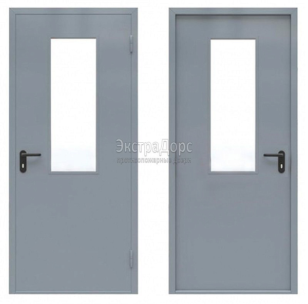 Противопожарная дверь EI 60 со стеклом газодымонепроницаемая