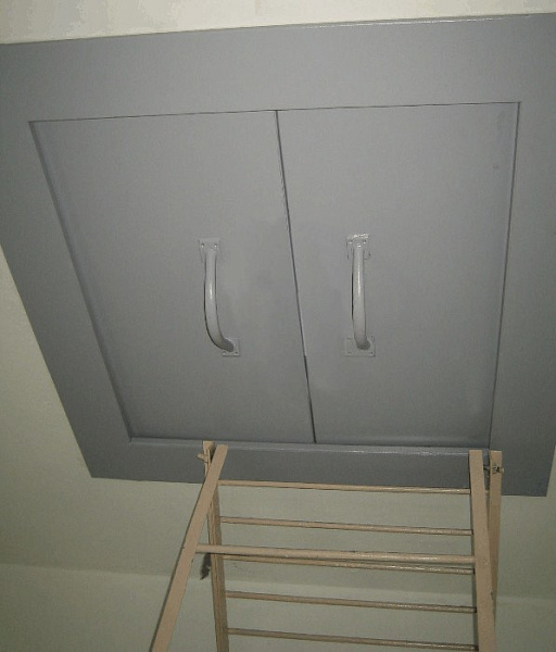 Противопожарный люк чердачный двустворчатый