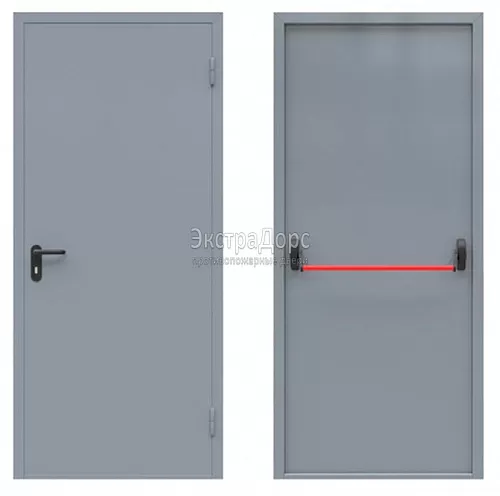 Противопожарная дверь EI 45 ПДГ-01 с антипаникой
