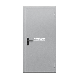 Противопожарная дверь утепленная EI 60 ДГ-01-EI-60 однопольная входная с металлическим полотном